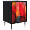 vidaXL Nachttisch HEESCH Schwarz Eichen-Optik 36 x 33 x 51 cm