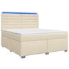 vidaXL Boxspringbett mit Matratze Creme 140 x 200 cm Stoff