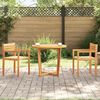 vidaXL Garten-Esstisch Rund &Oslash;90x75 cm Massivholz Akazie