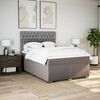 vidaXL Boxspringbett mit Matratze Taupe 140x190 cm Stoff