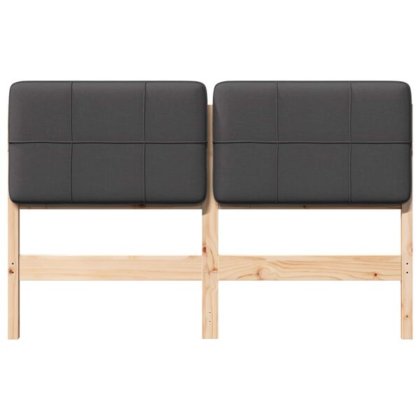 vidaXL Gepolstertes Kopfteil mit Kopfteil Braun und Dunkelgrau 140 cm