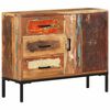 vidaXL Sideboard 88x30x73 cm Altholz Massiv