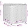 vidaXL Kissenbox mit Speicher Grau 50 x 50 x 50 cm Poly-Rattan