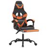 vidaXL Gaming-Stuhl mit Fu&szlig;st&uuml;tze Drehbar Schwarz & Orange Kunstleder