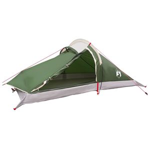 vidaXL Trekkingzelt 2 Personen Gr&uuml;n 185T Polyester mit PU-Beschichtung