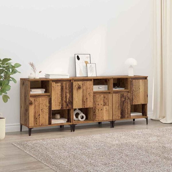 vidaXL Sideboards 3 pcs Altholz 60 x 35 x 70 cm Holzwerkstoff