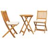 vidaXL Garten Bistro Set 3 pcs Braun Akazie Massivholz