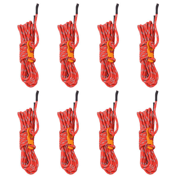 vidaXL Zeltleinen mit Seilspannern 8 Stk. Reflektierend 4 m 4 mm