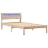 vidaXL Bettrahmen mit Kopfteil Braun 75 x 190 cm Massives Kiefernholz