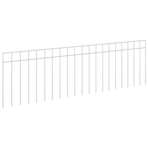 vidaXL Gartenzaun-Paneel 12 pcs Verzinkter Stahl Silber