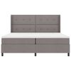 vidaXL Boxspringbett mit Matratze Taupe 200 x 200 cm Stoff