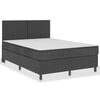 vidaXL Boxspring-Bettgestell Grau Stoff 180x200 cm