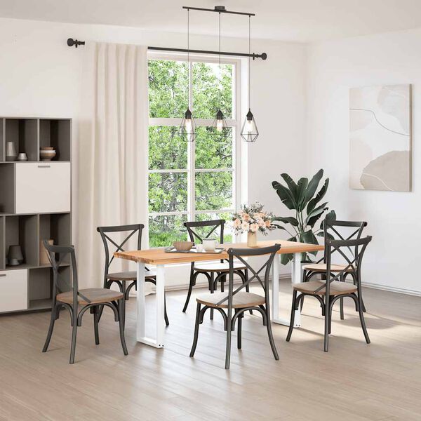 vidaXL Konsolentischbeine U-Form 2 Stk. Wei&szlig; 28x(72-73) cm Stahl