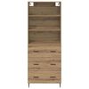 vidaXL Highboard mit Schubladen Artisan-Eiche 69,5 x 34 x 180 cm