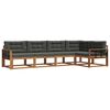 vidaXL Outdoor-Sofagarnitur mit Kissen 5 pcs Natur und Anthrazit