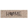 vidaXL K&uuml;chen Teppich Beige Home 180 x 60 cm 100% Polyamid Waschbar