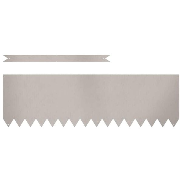 vidaXL Raseneinfassung 50 pcs Braun 100 x 0,05 x 20 cm Wetterfeststahl