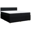 vidaXL Boxspringbett mit Matratze Schwarz 200x200 cm Stoff