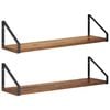 vidaXL Wandregale 2 stk. Altholz 60 x 16 x 15,5 cm