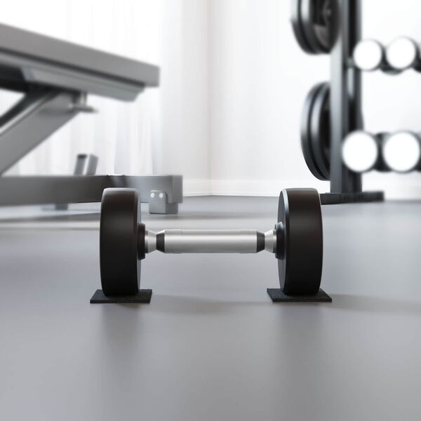 vidaXL Gummigranulat-Patiopad Schwarz 6 x 9 x 0,3 cm Gummi