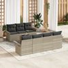 vidaXL Gartensofa-set mit Kissen 8 pcs Hellgrau Poly-Rattan