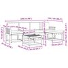 vidaXL Outdoor-Sofagarnitur 6 pcs Natur und Beige Massivholz Akazie