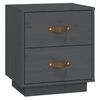 &nbsp;vidaXL Nachttisch Grau 40x34x45 cm Massivholz Kiefer