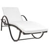 vidaXL Sonnenliege mit Auflage Poly Rattan Braun