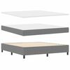 vidaXL Boxspringbett Hellgrau und Wei&szlig; 203 x 180 x 128 cm Cordstoff