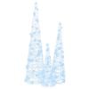 vidaXL Weihnachtsbaum mit 90 LEDs 3 pcs Kaltweiß 20 x 20 x 80 cm Acryl