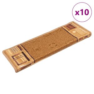 vidaXL Stufenmatten Selbstklebend 10 Stk. 65x21x4 cm Beige