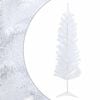 vidaXL K&uuml;nstlicher schlanker Weihnachtsbaum 150 cm PVC und Stahl Wei&szlig;