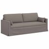 vidaXL Sofa 180cm 2 pcs Taupe Metall