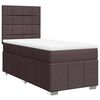 vidaXL Boxspringbett mit Matratze Dunkelbraun 90x200 cm Stoff