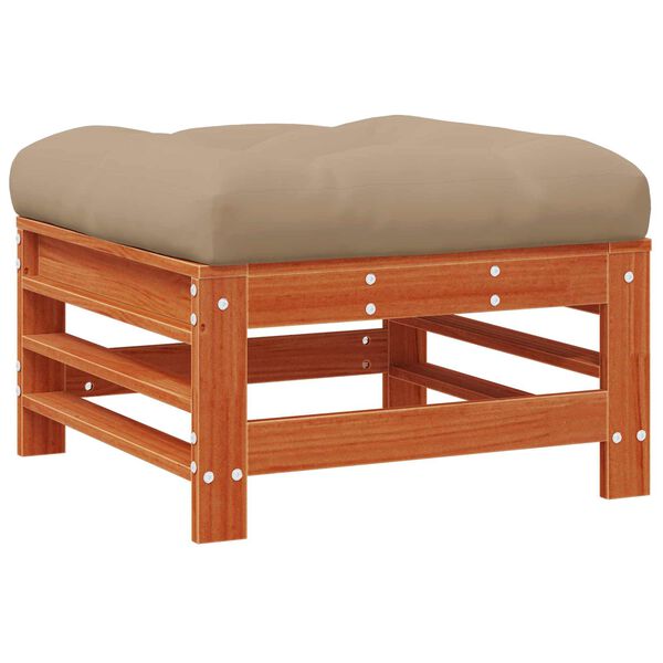 vidaXL Gartenfu&szlig;st&uuml;tze Massives Kiefernholz Wachsbraun