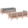vidaXL 7-tlg. Garten-Sofagarnitur mit Kissen Massivholz Douglasie