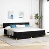 vidaXL Boxspringbett mit Matratze Schwarz 200 x 200 cm Polyester
