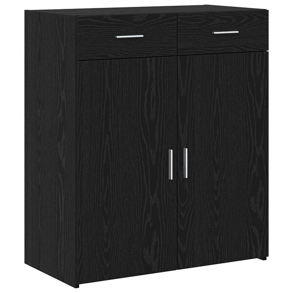 vidaXL Badschrank Schwarz Eichen-Optik 80 x 42,5 x 93,5 cm