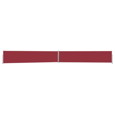 vidaXL Ausziehbare Seitenmarkise 140x1200 cm Rot