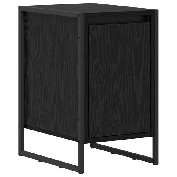 vidaXL Nachttisch Schwarz Eichen-Optik 39,5 x 30 x 50 cm Holzwerkstoff