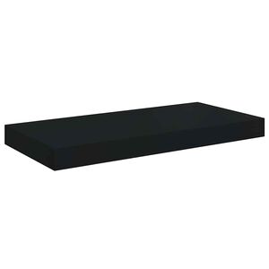 vidaXL Schweberegal Schwarz 50x23,5x3,8 cm MDF