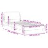 vidaXL Bettgestell "Dover" Schwarz 100x203 cm Kunstleder