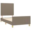 vidaXL Bettgestell ohne Matratze Taupe 90x190 cm Stoff