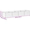 vidaXL Garten-Hochbeet 320x80x45 cm Verzinkter Stahl Silber