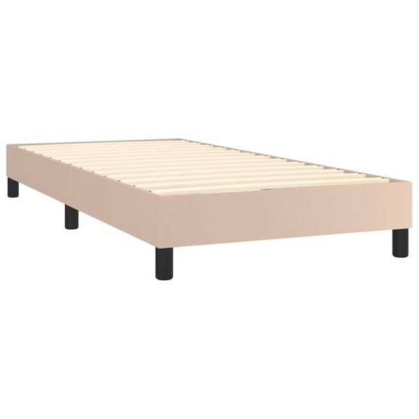 vidaXL Boxspringbettgestell Cappuccino-Braun 90x200 cm Kunstleder