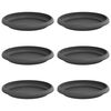 vidaXL Runde Blumenplatte 6 Stk. Schwarz &Oslash; 15,5 x 2 cm Kunststoff