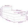 vidaXL Boxspringbett mit Matratze Dunkelbraun 90 x 200 cm Stoff