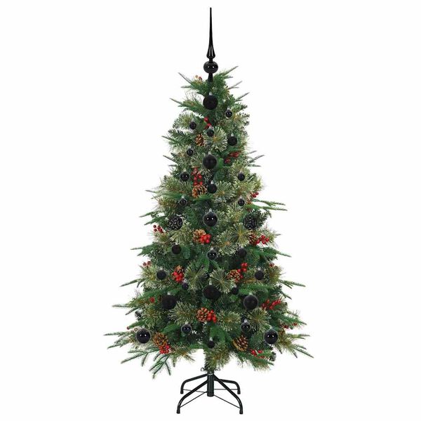vidaXL K&uuml;nstlicher klappbarer Weihnachtsbaum Gr&uuml;n 120 cm PE und PVC