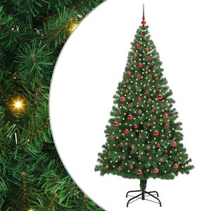 vidaXL K&uuml;nstlicher Weihnachtsbaum mit 300 LEDs mit St&auml;nder Gr&uuml;n 210 cm