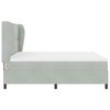 vidaXL Boxspringbett mit Matratze Hellgrau 200 x 180 cm Polyester